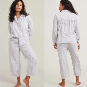 Hatch Organic Cotton Maternity Pajama Set Blue Flower